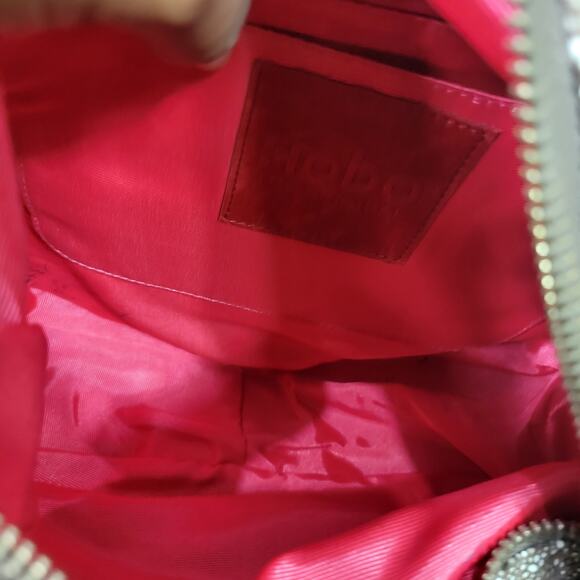 Hobo Slouchy Stingray Shoulder Bag Brown Shagreen Glaze Leather Curved Crossbody - Picture 10 of 16